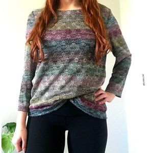 Vintage JM Collection Shimmer Long Sleeve Top